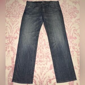 7 for all Mankind Austyn Relaxed Fit Straight Leg Blue Jeans Men’s 40